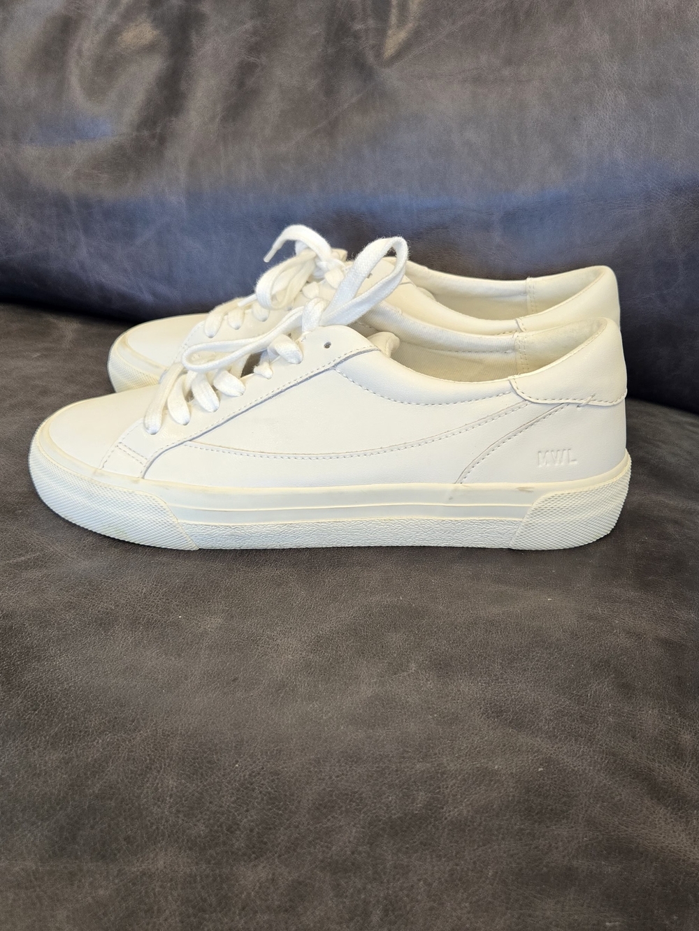 Madewell Cream Leather Low-Top Sneakers